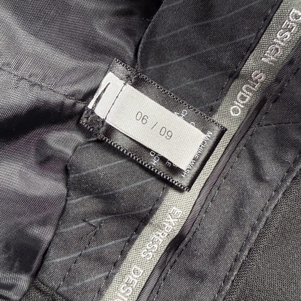 Express Design Studio Editor Pants Womens 14S Black Wide Leg Career Trousers Y2K - Picture 8 of 11